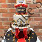 Red Carpet themed Stacked Cake