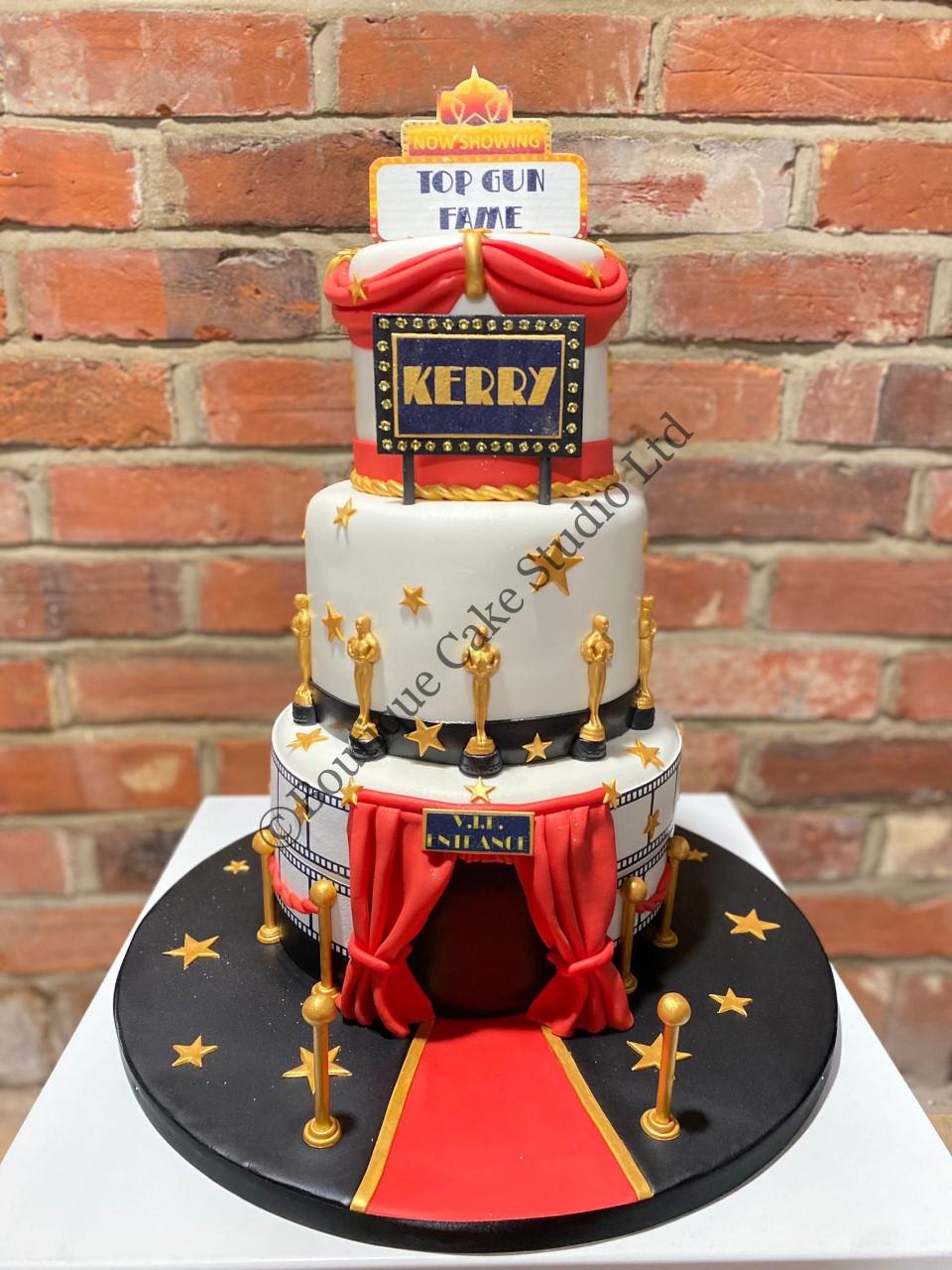 Red Carpet themed Stacked Cake