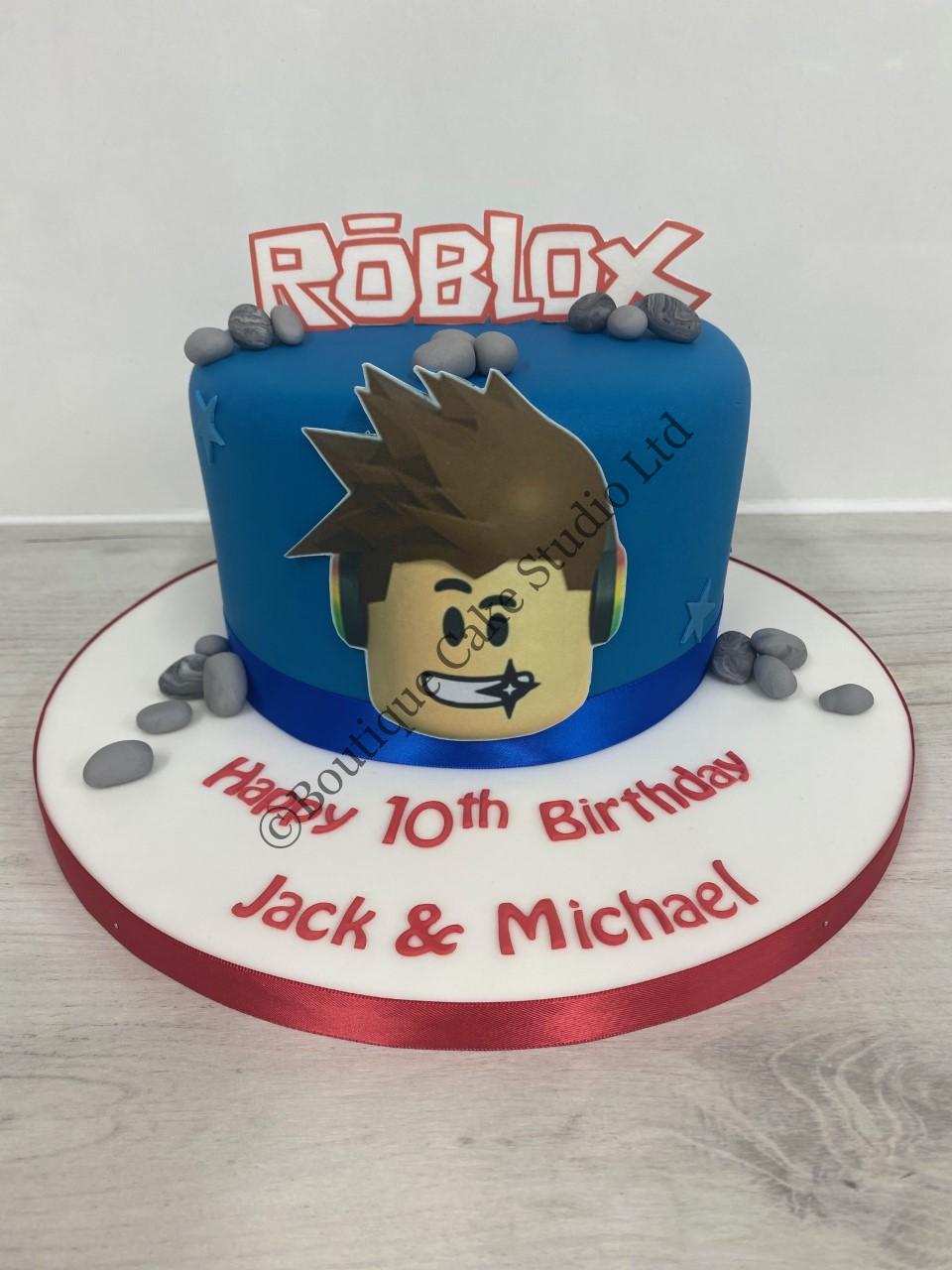 Roblox themed Cake with Face`