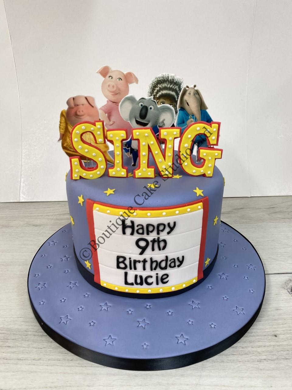Sing themed cake
