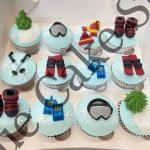 Skiing Themed Cupcakes