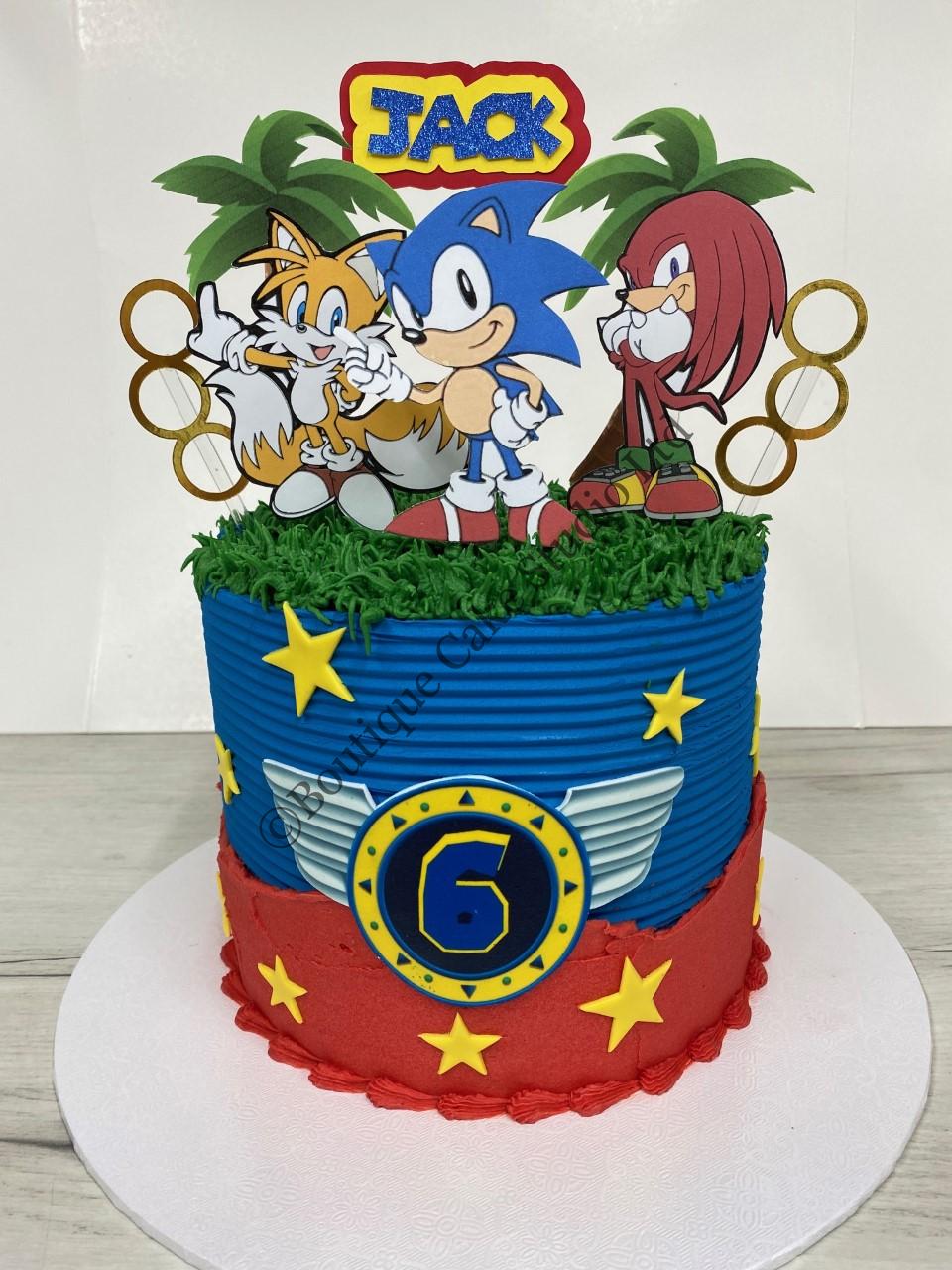 Sonic Buttercreamed Cake