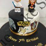 Star Wars and Harry Potter themed Cake