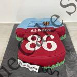 West Ham Football Shirt Front Cake